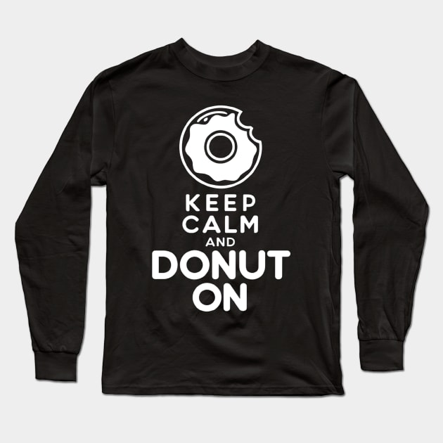 keep calm and donut on Long Sleeve T-Shirt by CreationArt8